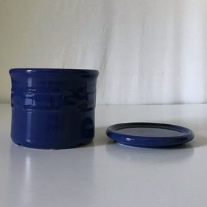 ‼️SOLD‼️Longaberger pottery pint size crock w/lid